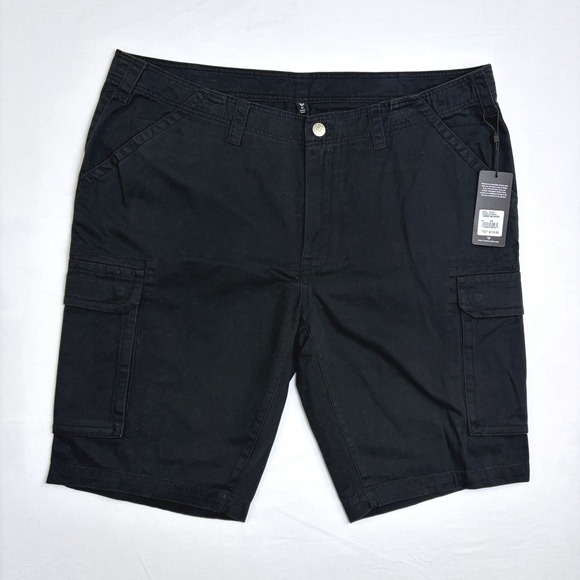 True Religion Other - True Religion Mens Jet Black Cargo SN Shorts NWT Size 42 107235
